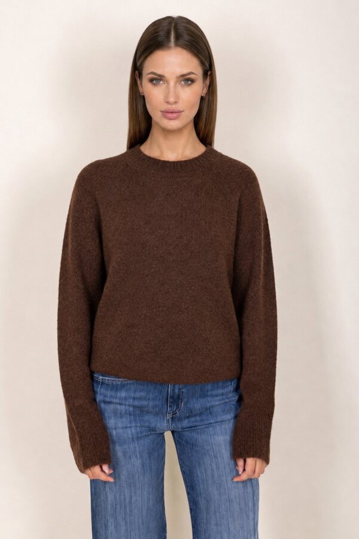 Fabienne Pullover Dark Chocolate voorkant