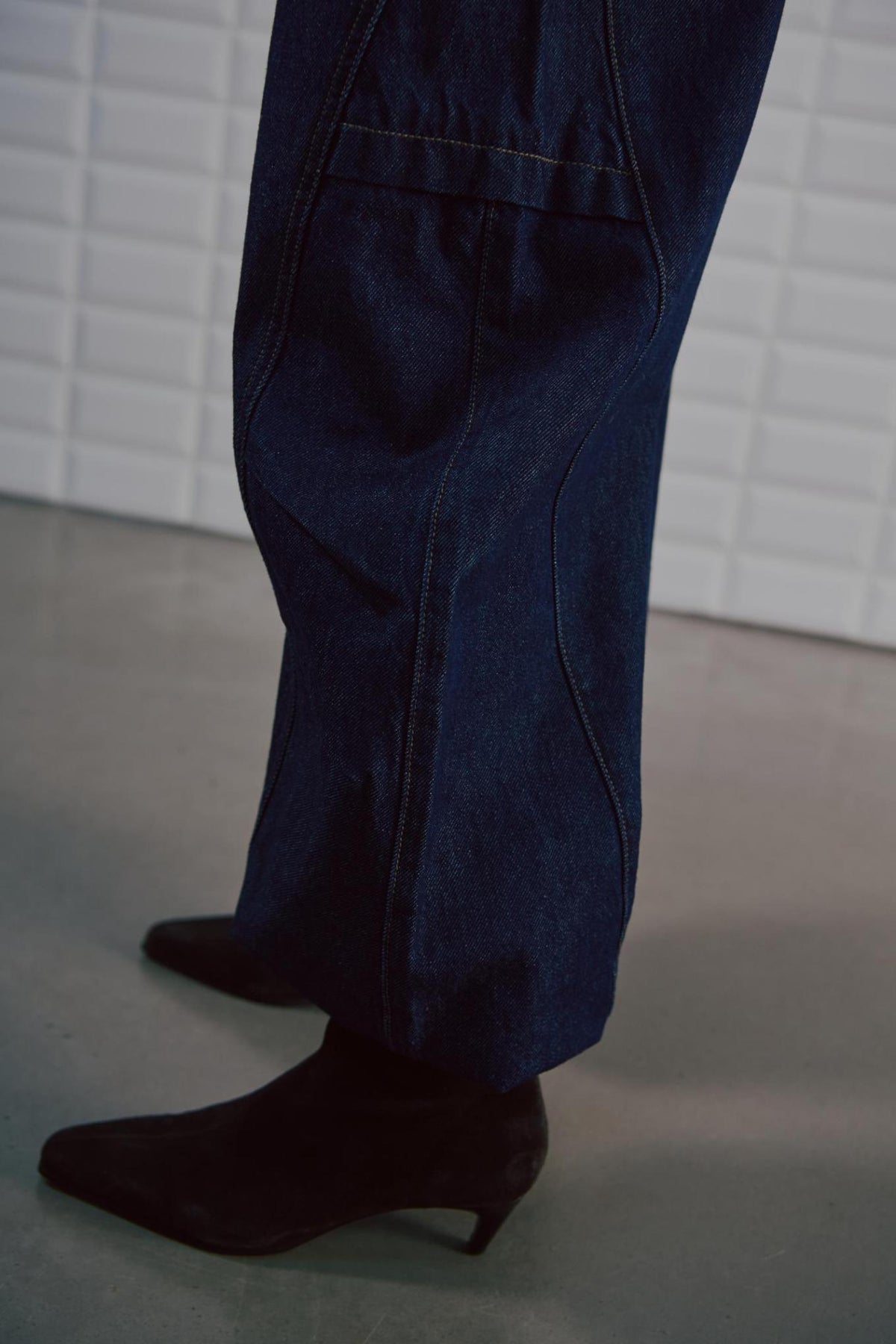 With Black Olive Track Jeans