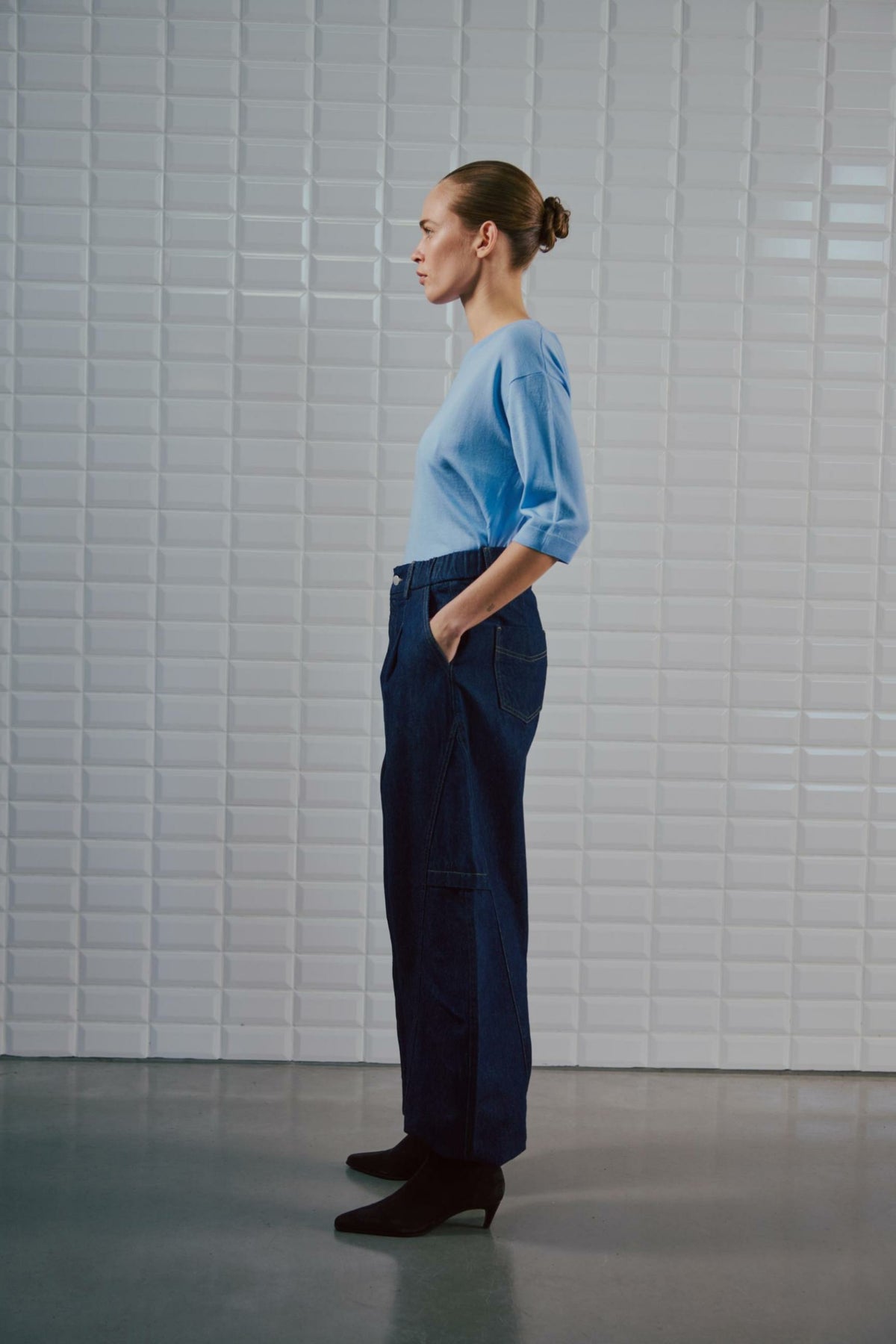 With Black Olive Track Jeans