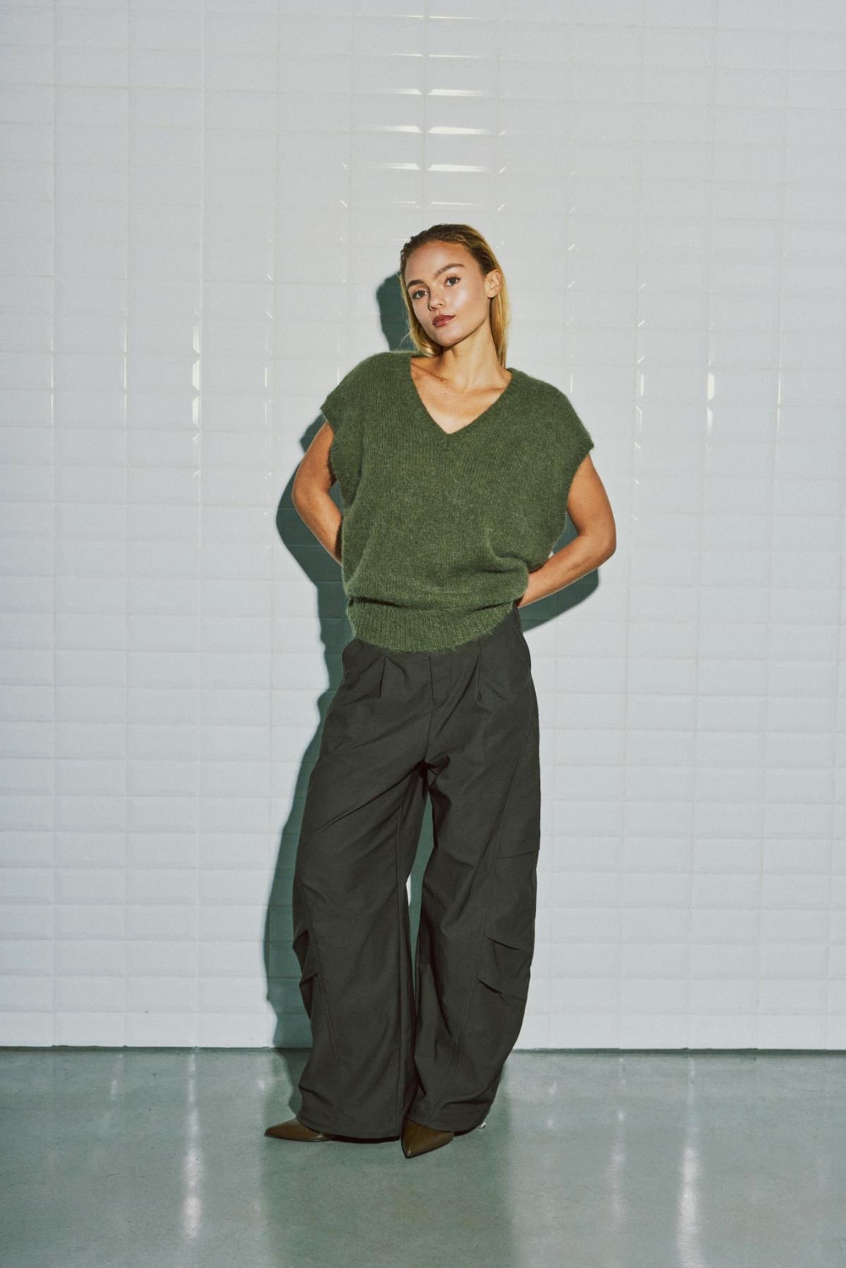 With Black Thelma Track Pant