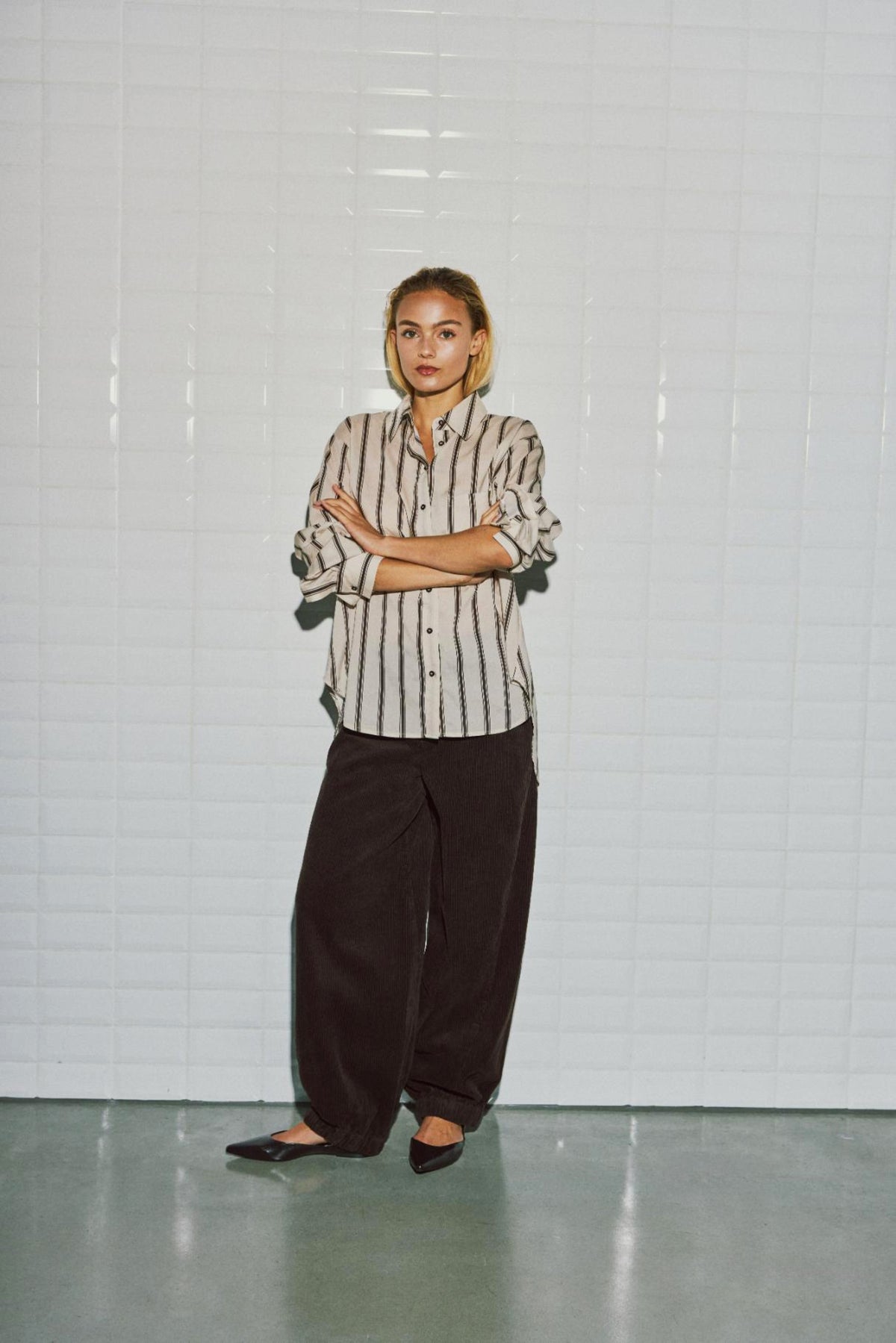 With Black Rhianna Blouse Japanese Pearl