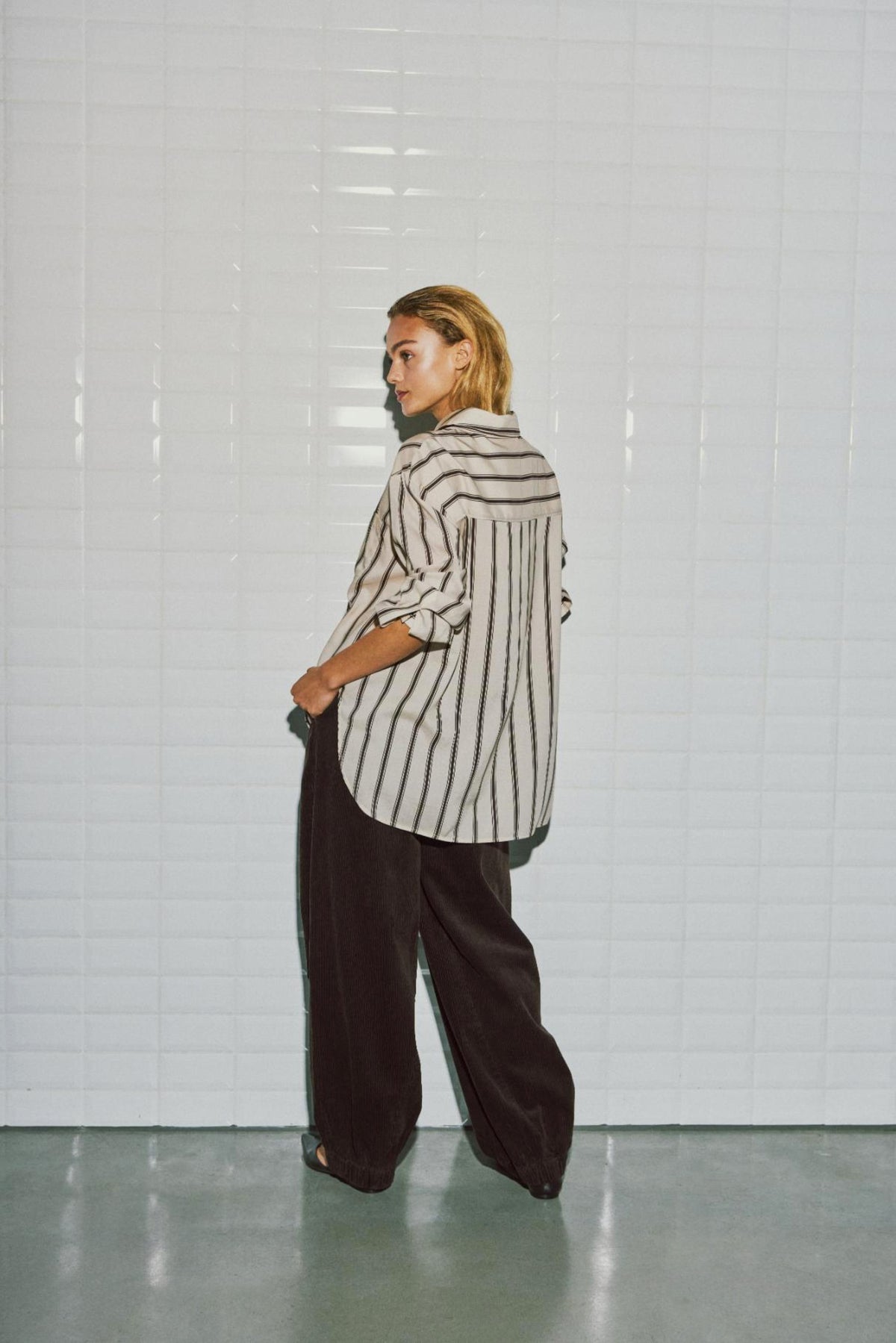 With Black Rhianna Blouse Japanese Pearl