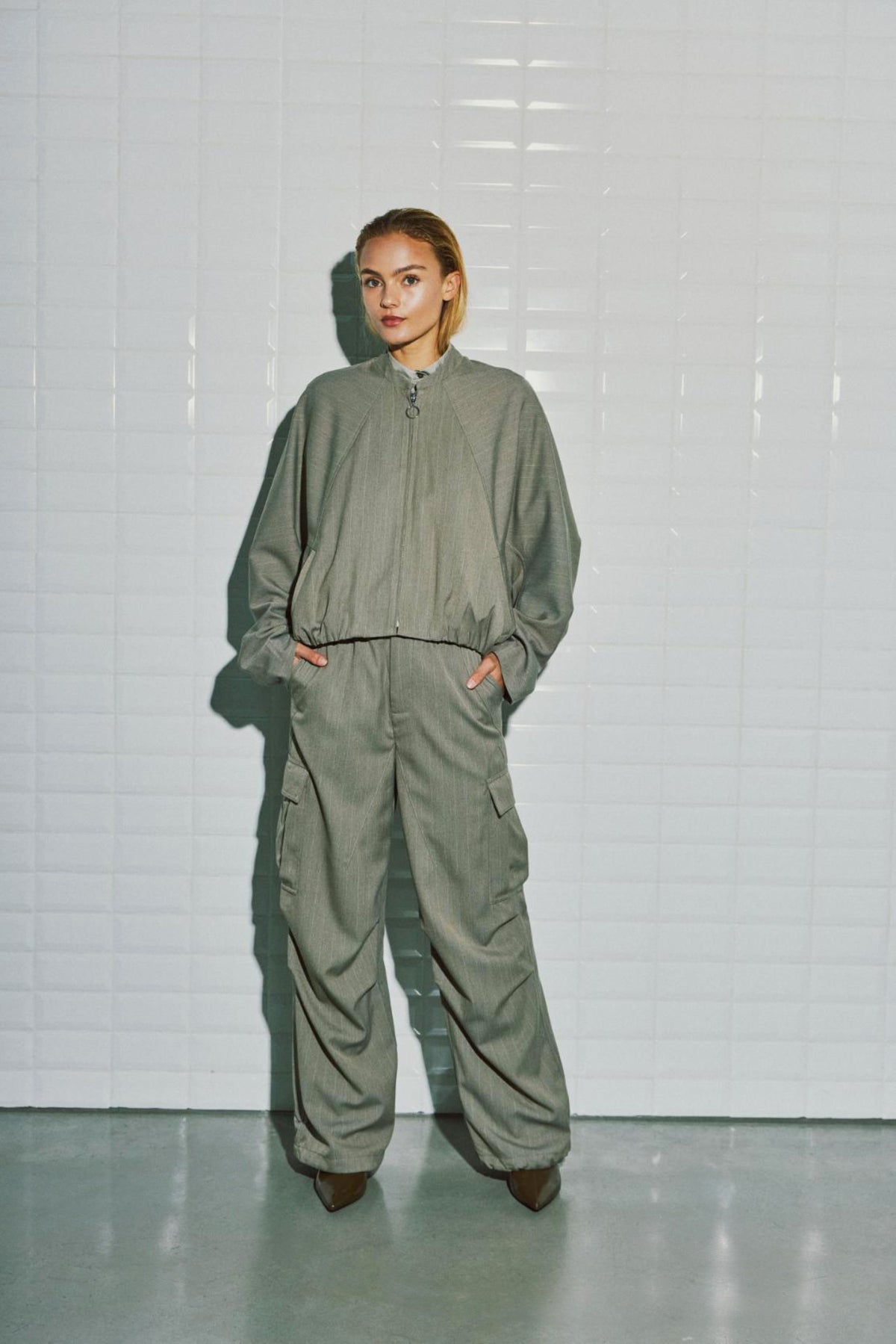 With Black Anna Stripe Track Pants