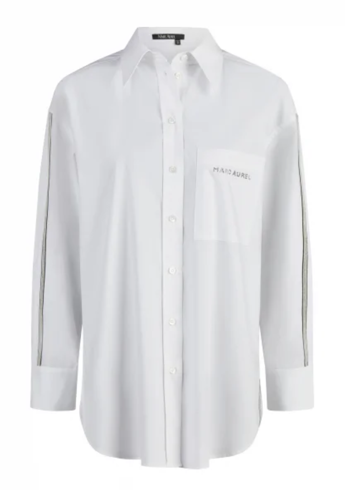 Marc Aurel Oversized Blouse Piping White