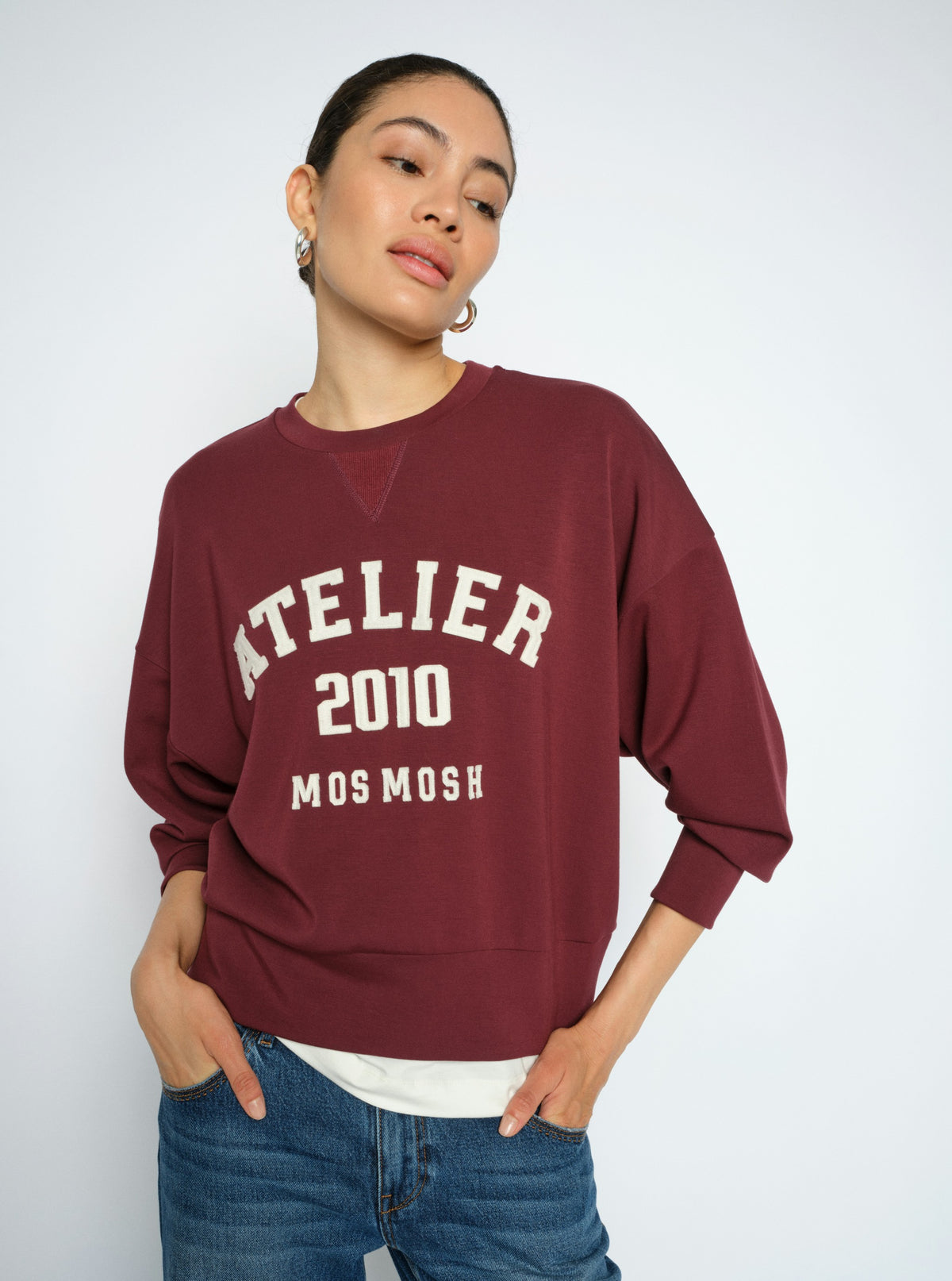 Mos Mosh Nima O-LS Sweatshirt Port Royale