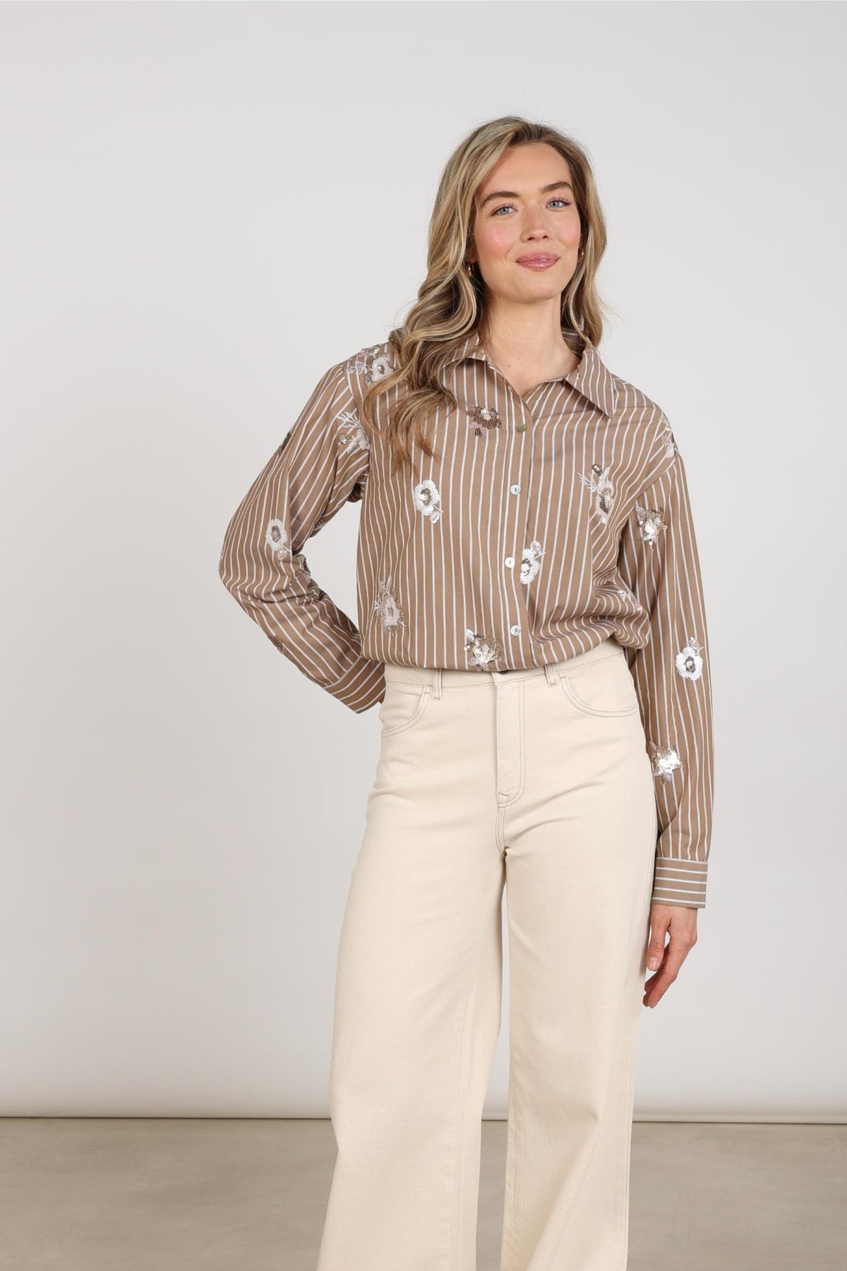 Nukus Newport Blouse Stripe Flower