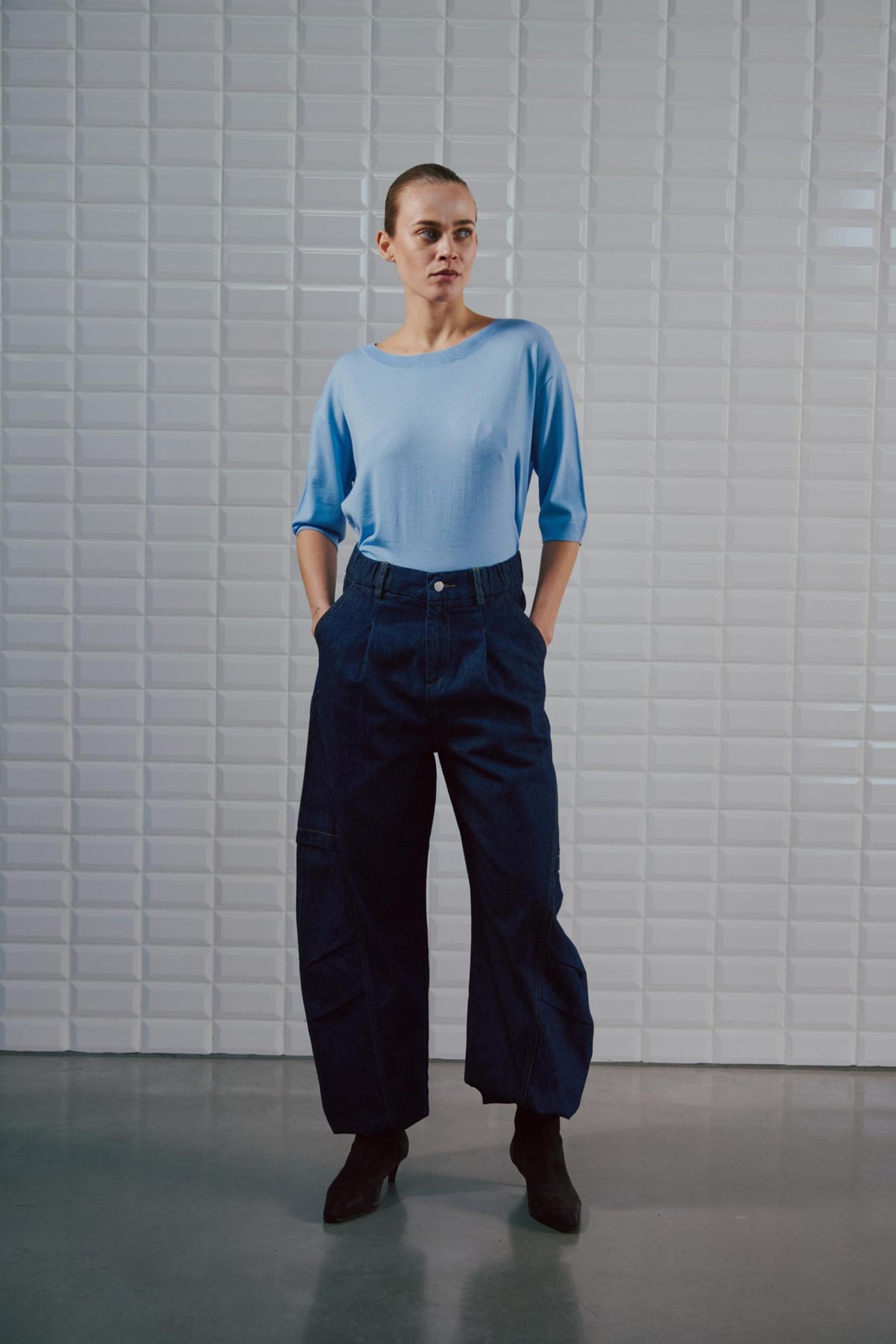 With Black Olive Track Jeans