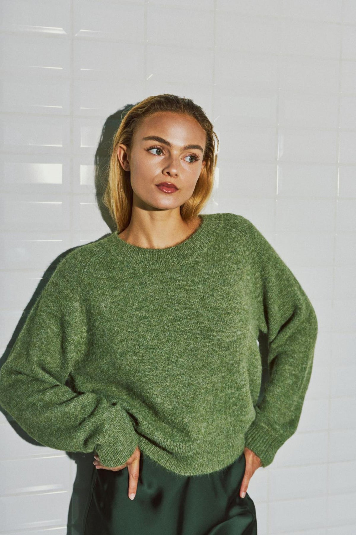 With Black Andrea Pullover Avocado