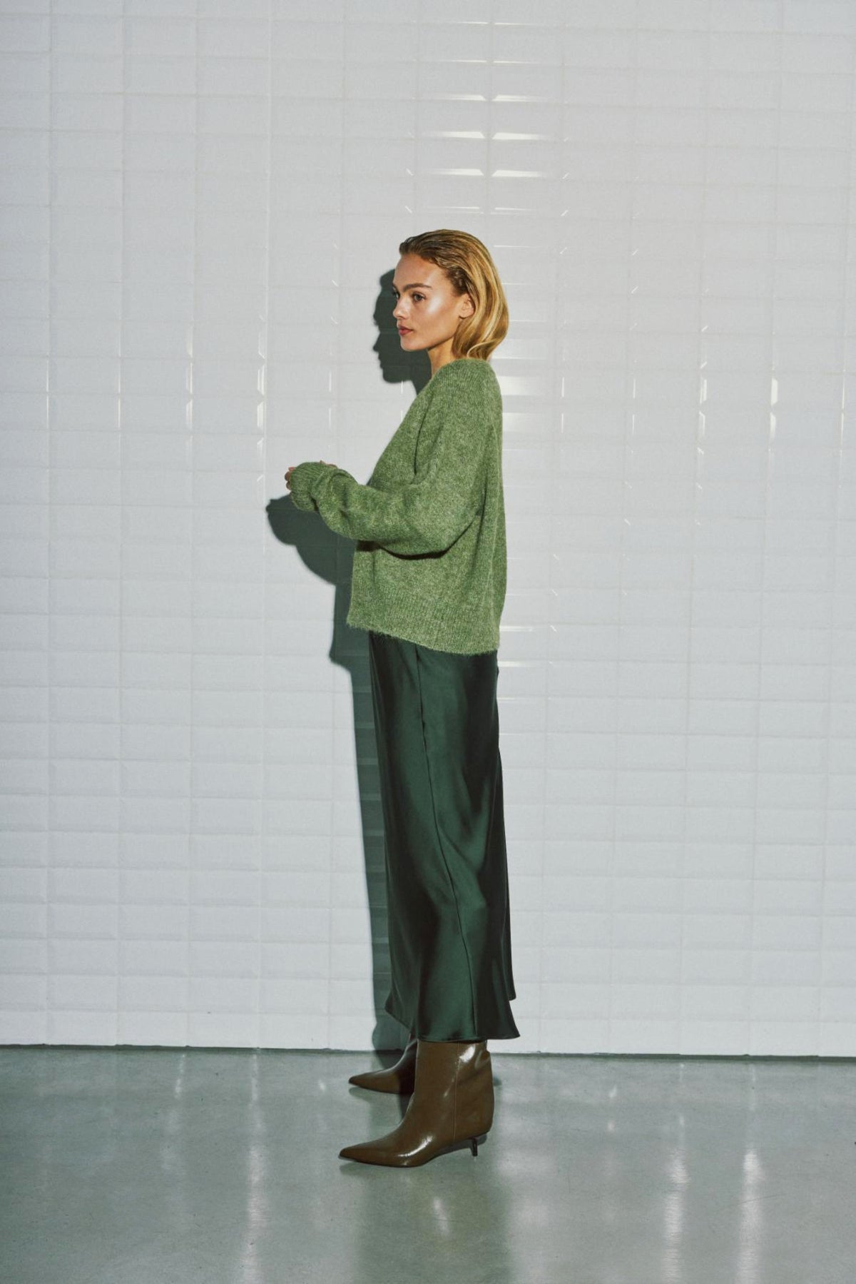 With Black Andrea Pullover Avocado