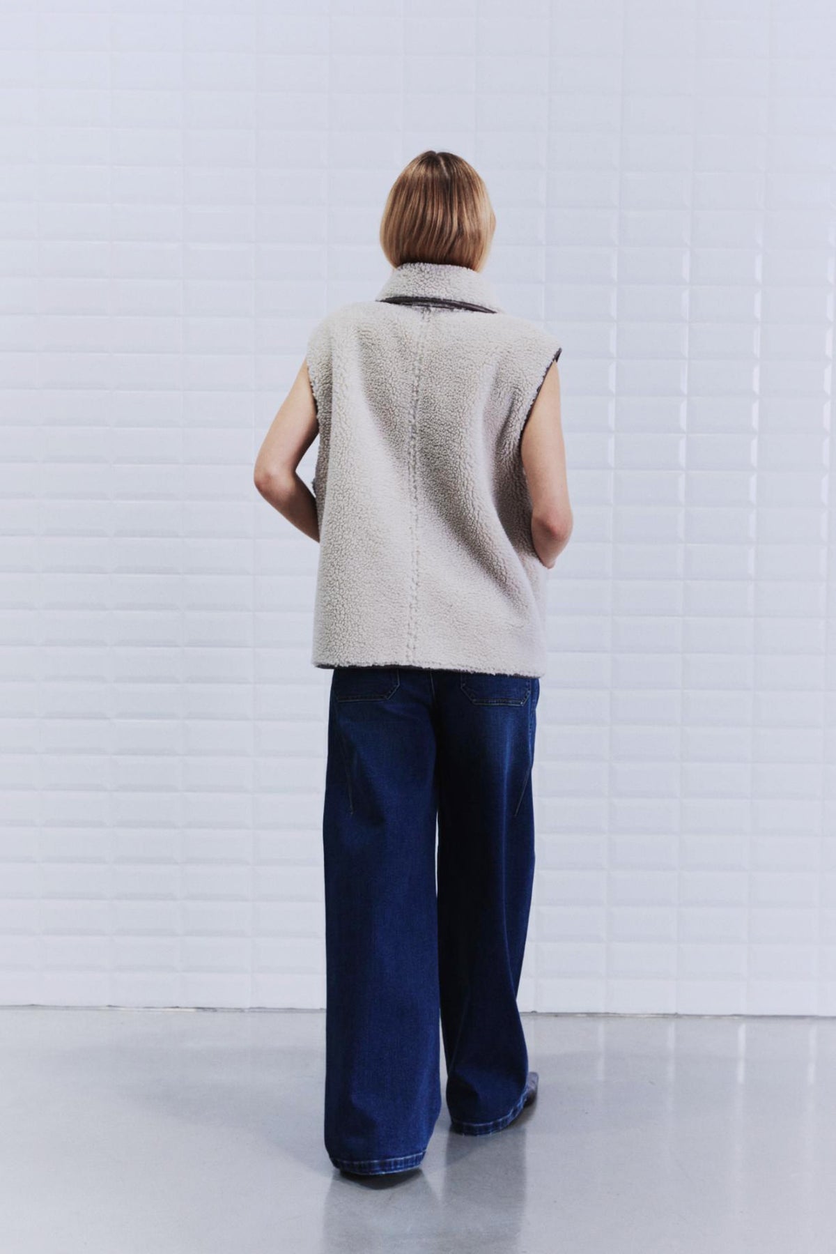 With Black Iris Bonded Waistcoat Birch