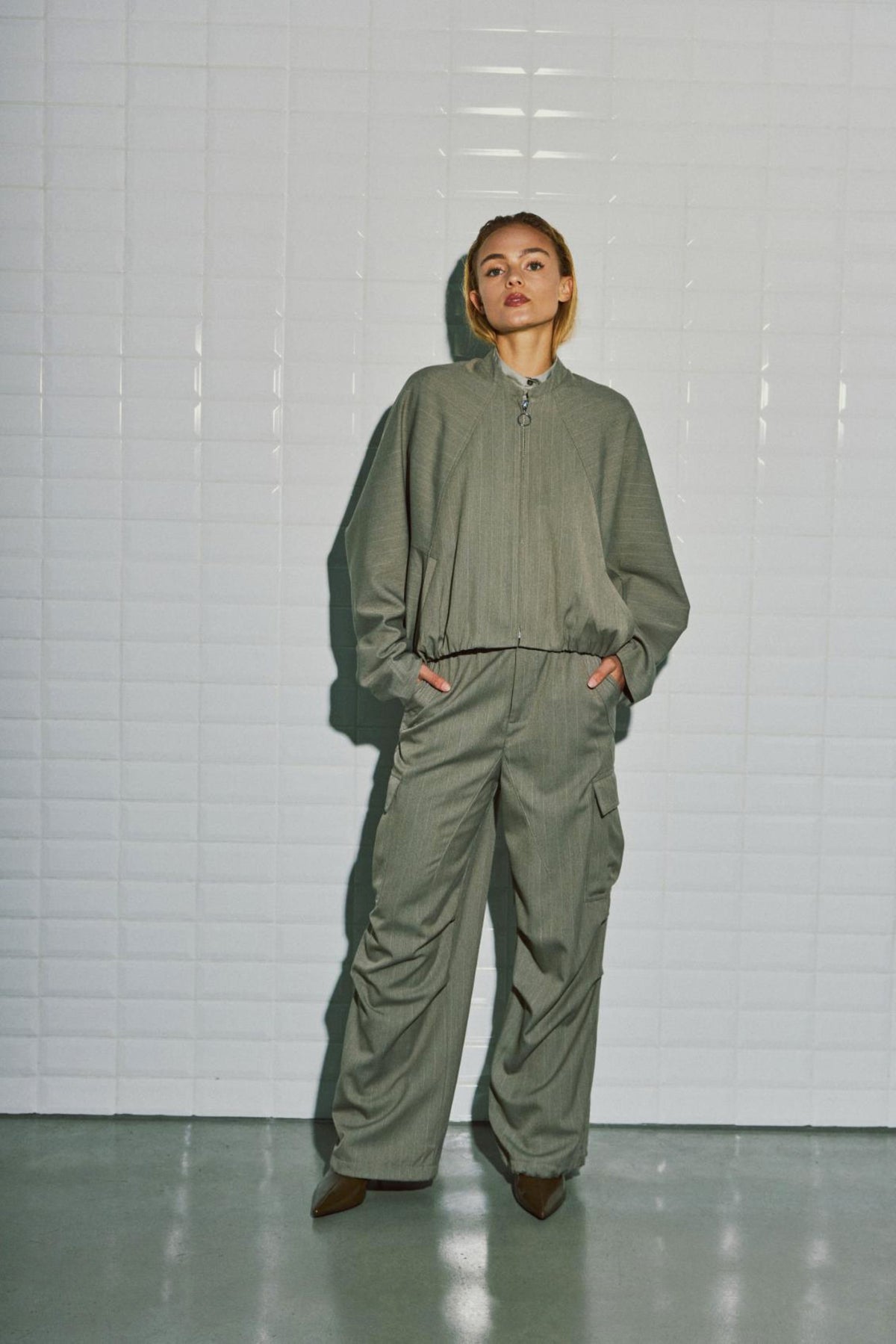 With Black Anna Stripe Track Pants