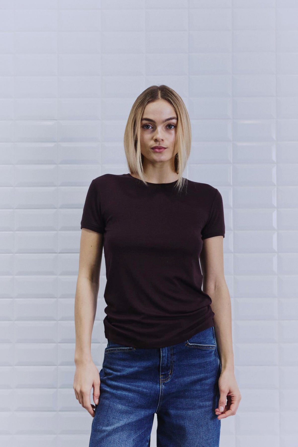 With Black Heather Shirt Dark Wine