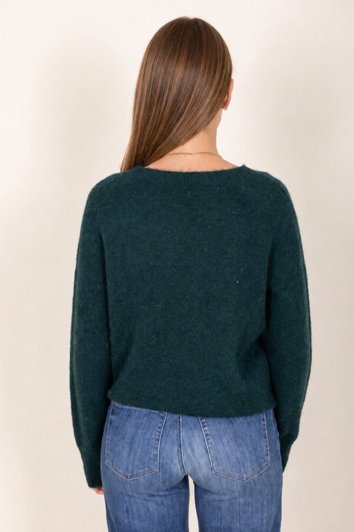 Fabienne Pullover Dark Green achterkant